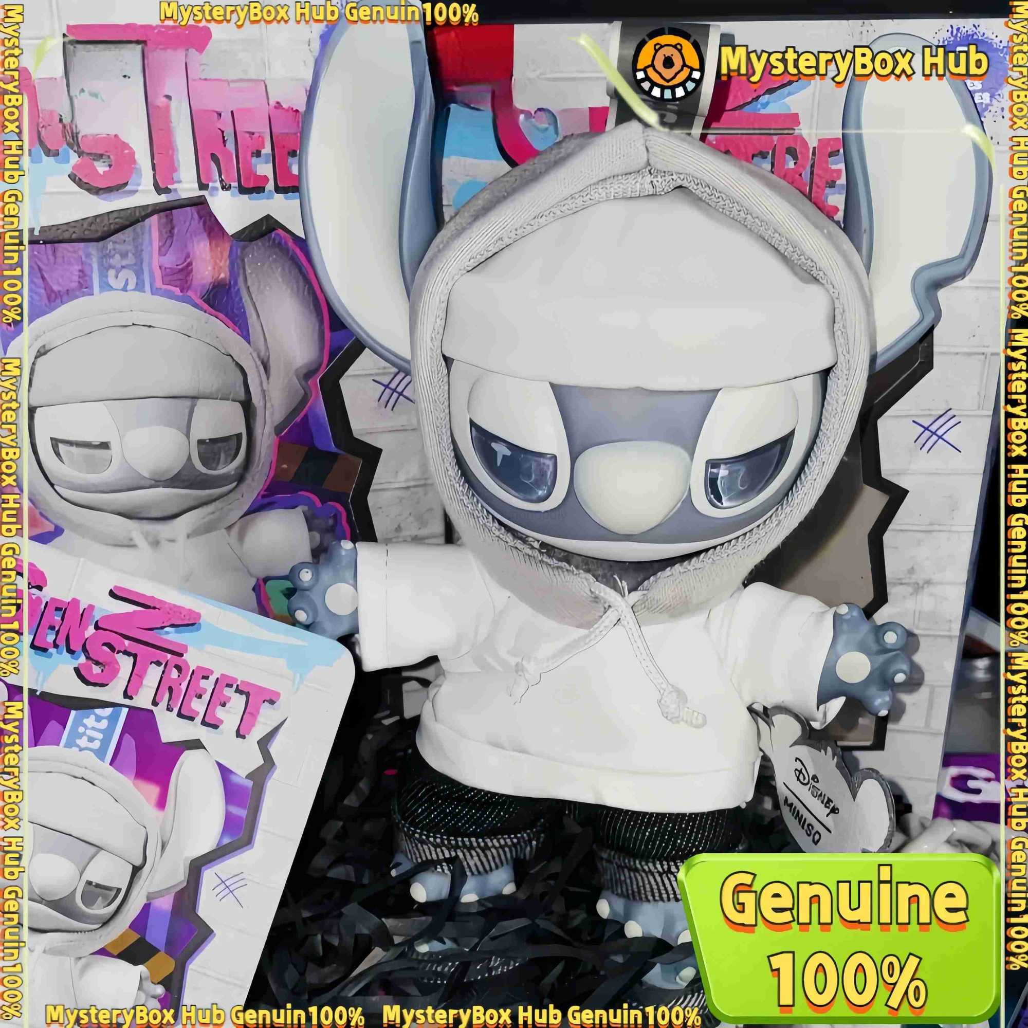 Disney New Authentic Miniso Disney Stitch Gen Z Street Vinyl Bag Pendant Blind Box Cute Trendy Toys Stitch Mystery Box Pendant As Gift Z250504