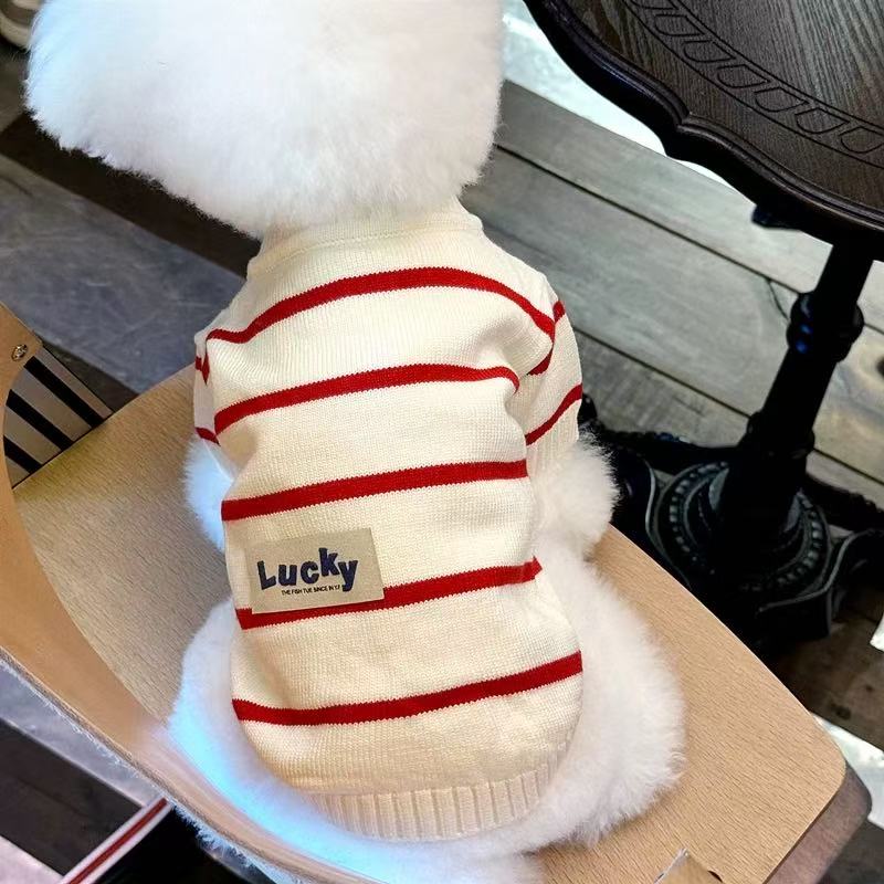 T00133 Cardigan sweater 2024 new dog clothes autumn and winter small puppy schnauzer Bichon Pomeranian pet winter