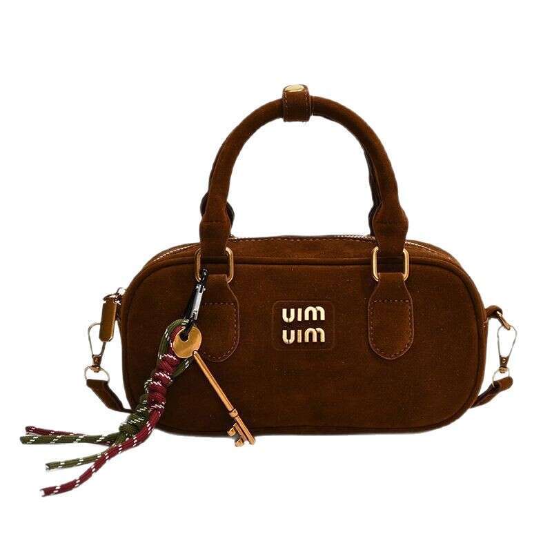 Spring, summer, autumn, and winter frosted bowling bag for women's new fashion, versatile crossbody bag, super popular handbag