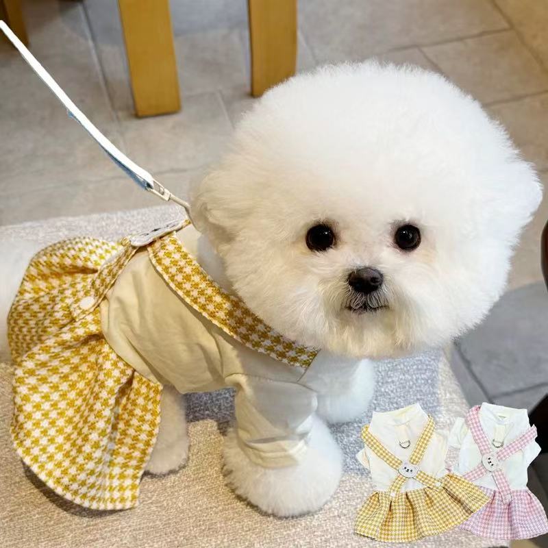 T00393 Summer Thin Dog Clothes Teddy Pomeranian Yorkshire Terrier Small Dog Maltese Bichon Frise Pet Princess Skirt