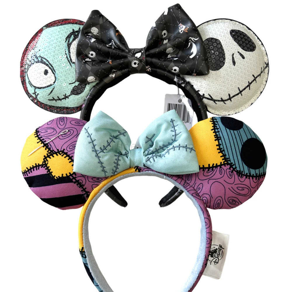 Disney Mickey Mouse Ears Headband 2025 Loungefly Halloween Fright Night Minnie Ear Headwear for Adult Kids Holiday HairbandXJ250504