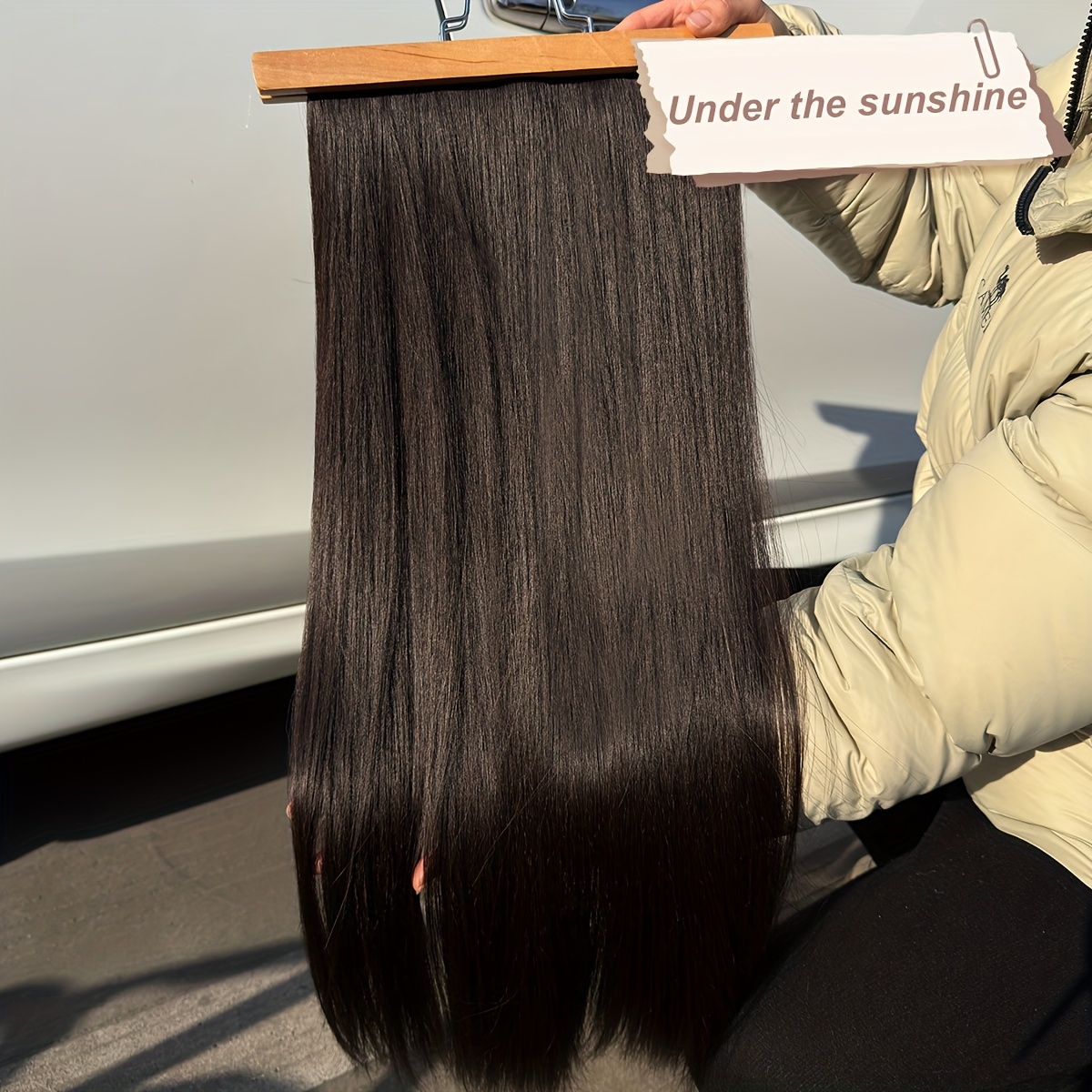 Stylish All-In-One Synthetic Hair Extension Sheet - Perfect for Parties, Holidays (Easter/Halloween/Christmas)