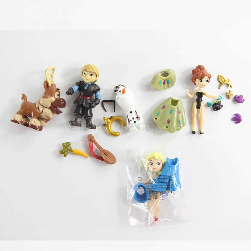 Disney 5 pieces/set of frozen cute components Elsa Anna Olaf Sven Kristoff action picture toy cake decoration Z250506