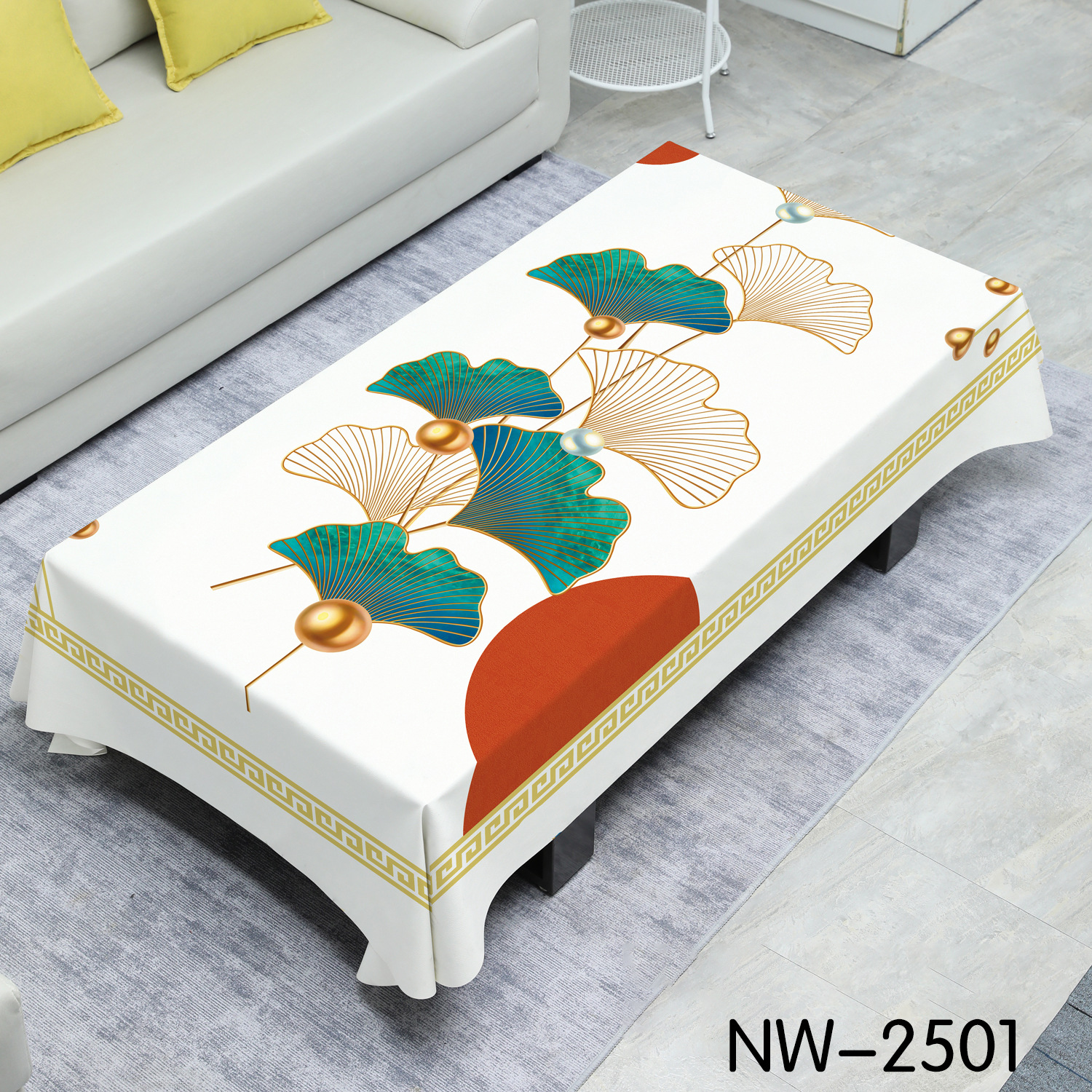 A861 Waterproof & Oil-Proof Coffee Table Cloth - Washable Yarn Fabric for Easy Cleaning