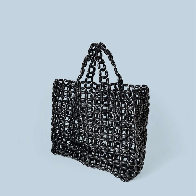 Designer bag Wooden Bead New Arrival Summer Beach Tote Bag Handmade Woven Bohemian Style Lightweight Casual Fashion Chic Stylish Summer Vacation Trave