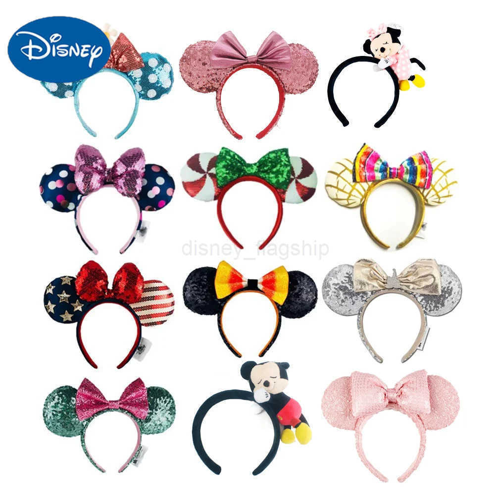 Disney plush animal headband Mickey glitter ears COSTUME Halloween headband cosplay plush gift mouse doll girl headbandXJ250504