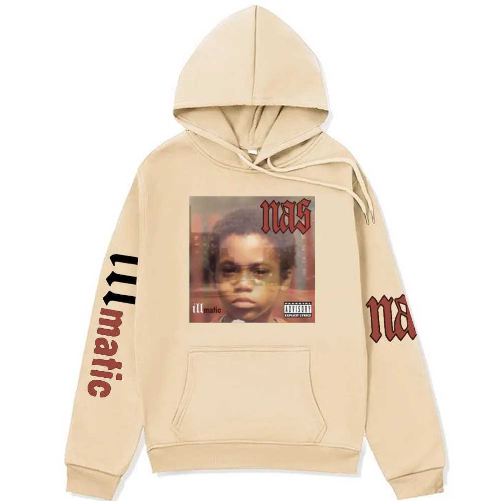 Rap singer Nas Illmatic Album cover print hoodie mens spring fashion long sleeved sportswear super large hoodie zipper mens X250504