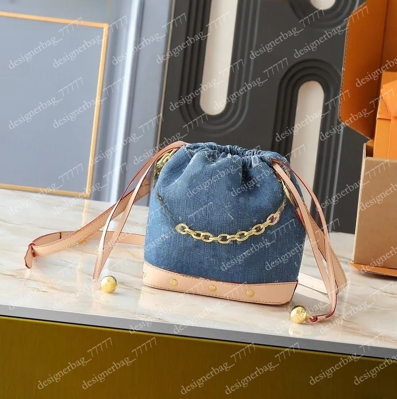 Designer bag pink series women's Hills Pochette handbag luxury Monograms Denim canvas underarm shoulder bag Venice nano denim water bucket
