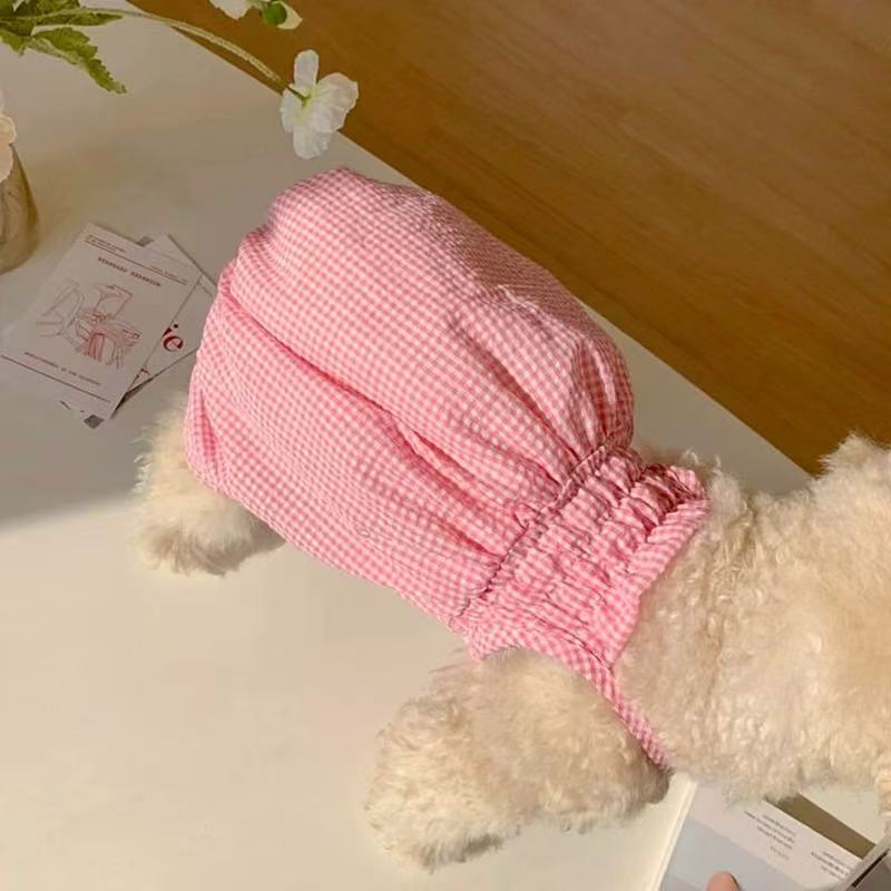 T00130 Summer Thin Lace Strawberry Pet Teddy Panda Cat Schnauzer Poodle Small Dog Clothes