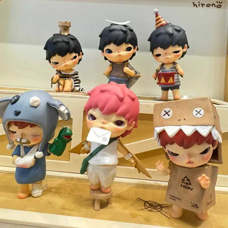 Authentic 16cm Hirono Shelter Series Blind Box Action Chart Trend Chart Family Mystery Box Doll Series Kaii Christmas Gift Z250504