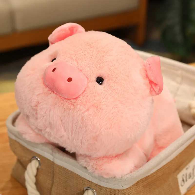 25cm/9.84 inch funny Tuantuan pig plush toy lying pig doll sleeping pillow cartoon Tonghuashun pig doll toy girl birthday gift room decorationT250504