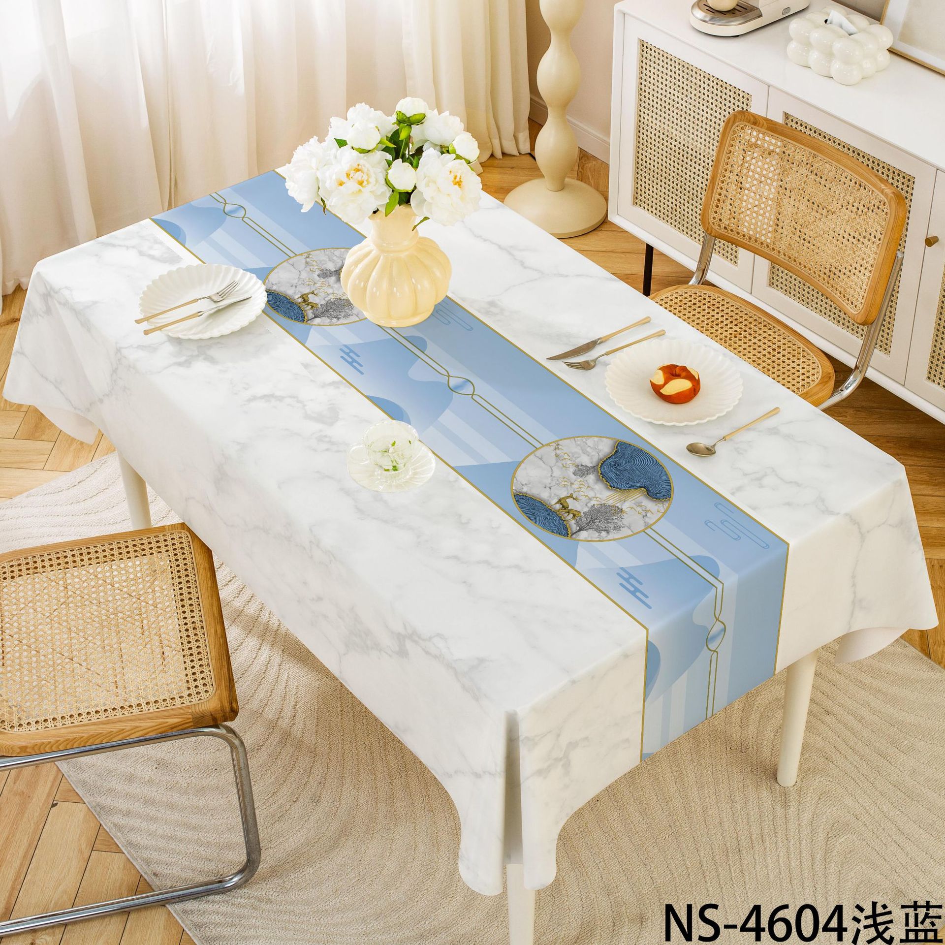 A720 light luxury high-grade home tablecloth pvc waterproof and oil-proof ins style rectangular coffee table tablecloth tablecloth wholesale