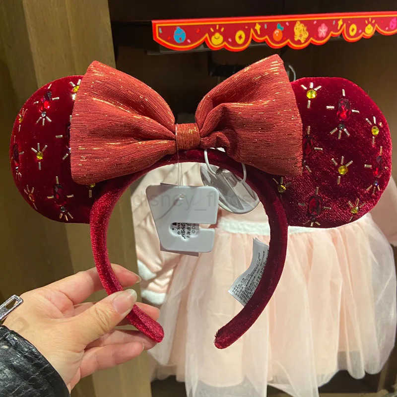 Disneymini Mouse Ear Headband Role Playing Hair and Glitter Bow Party AccessoriesXJ250504