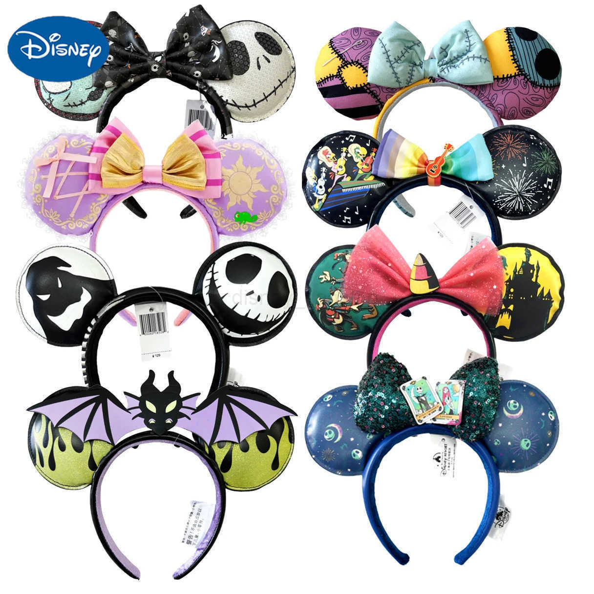 Disney Mickey Mouse Ears Headband 2025 Loungefly Halloween Fright Night Minnie Ear Headwear for Adult Kids Holiday HairbandXJ250504