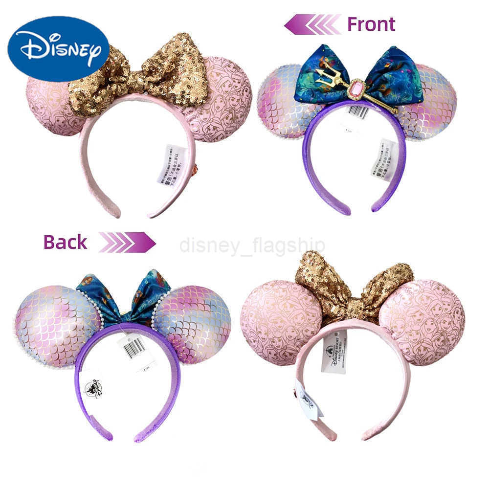 Disney 2024 Disney Princess Minnie Mouse Ear Strap suitable for female Disney theme park Mickey adult/child plush sequin role-playing girl accessories