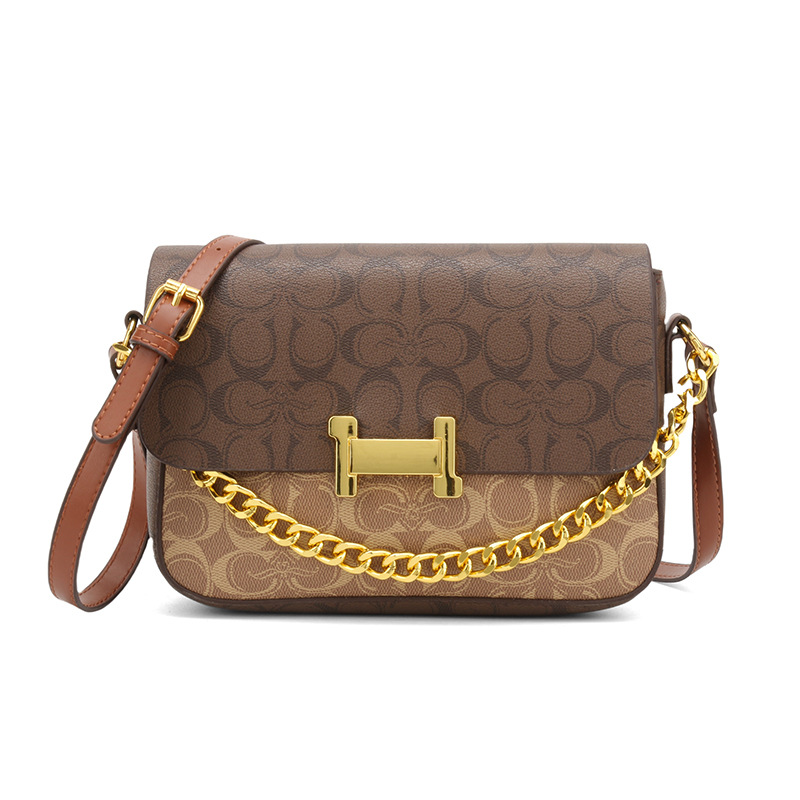 A new fashionable and versatile crossbody bag for women with printed single-shoulder small square bags 2025s hot