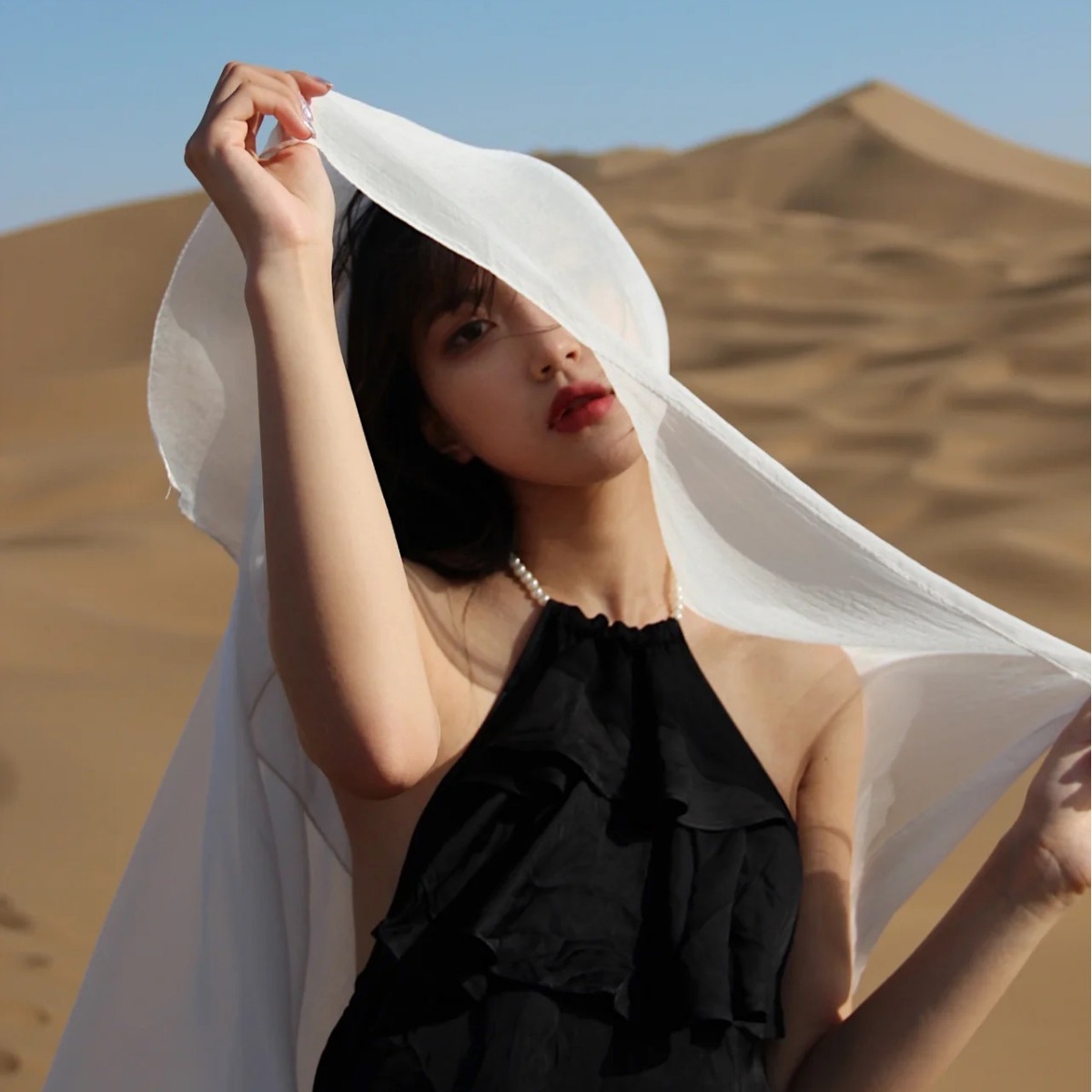 K609 Sunscreen scarf Dubai mosque desert travel photo headscarf chiffon ethnic style shawl scarf female