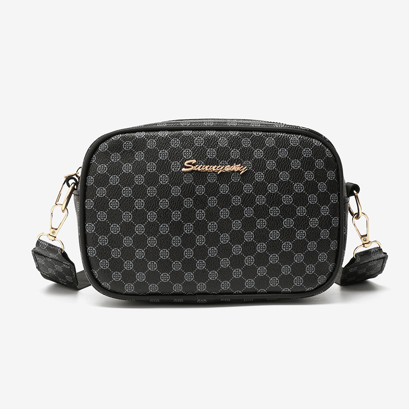2025 retro diamond-shaped polka dot printed small square bag paired with a mini coin purse for a fashionable crossbody single-shoulder women's ba