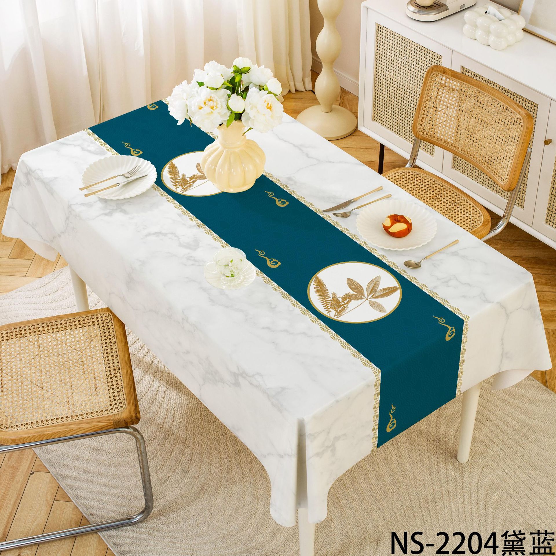 A722 light luxury high-grade household tablecloth pvc waterproof and oil-proof ins style rectangular coffee table tablecloth tablecloth wholesale