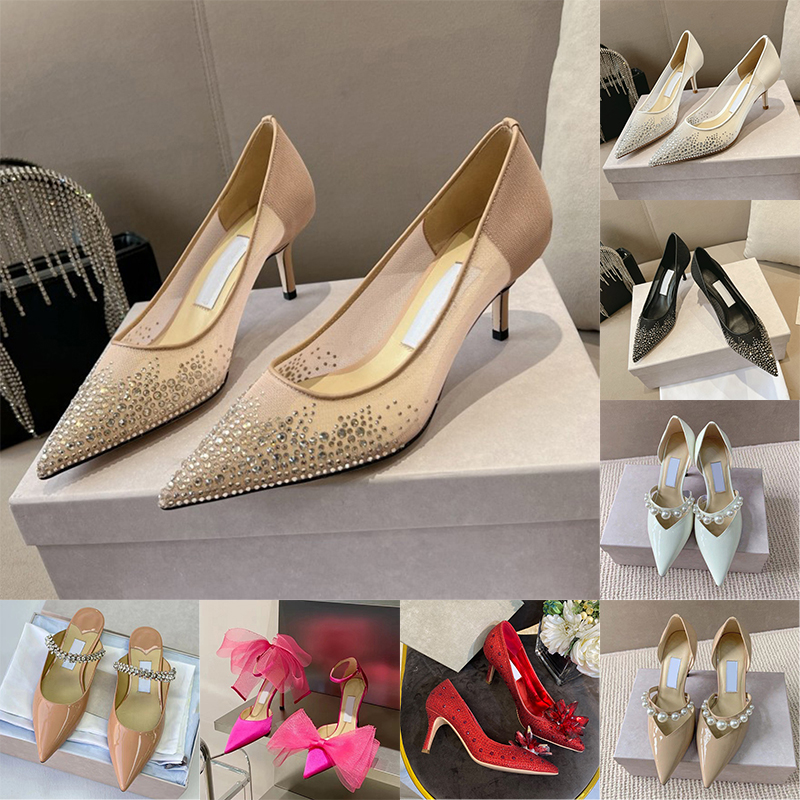 Designer Elegant Womens Womens Rhingestone Pumps Sandals Sandals Sandals, confortable talons hauts pour des chaussures habillées élégantes de mar