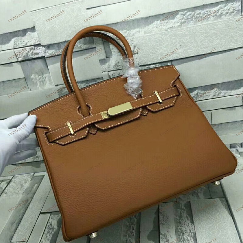 Designer bag Shoulder Bag Handbag Brand Leather Crossbody Fashion Gold Lock Women's Shopping Bag 25 and 30cm with shoulder straps 35cm without shoulder straps