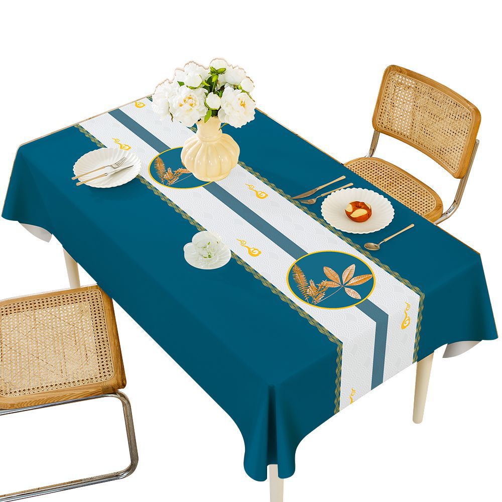 A718 light luxury high-grade home tablecloth pvc waterproof and oil-proof ins style rectangular coffee table tablecloth tablecloth wholesale