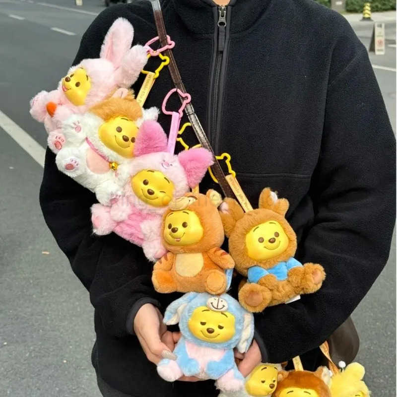 Disney Winnie the Pooh Naughty Party Vinyl Plush Blind Box Pooh Bear Bag Pendant Mystery Box Surprise Toy Cute Doll Decor Gifts W250609