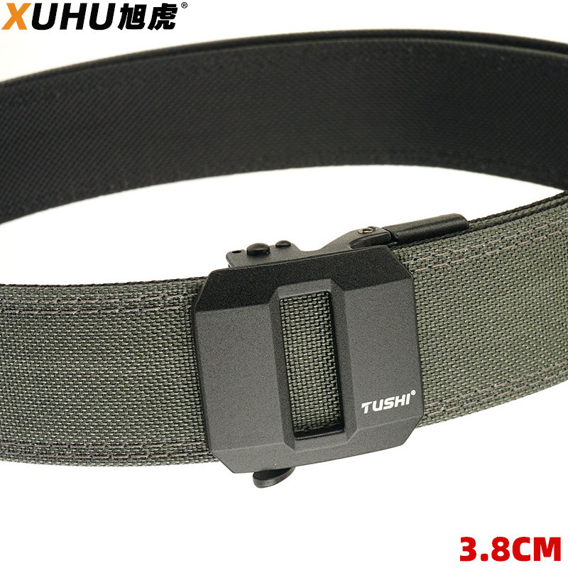 Hard for Men Gun Belt EDC Metal Automatic Buckle IPSC Nylon Outdoor Sports Girdle Male Military Belt 241128