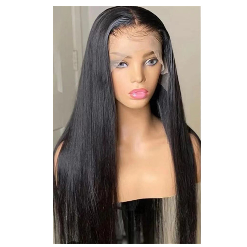 Full Lace Wig Human Hair hd lace Wig Straight Brazilian Remy Glueless Transparent full hand tied Wig for Women