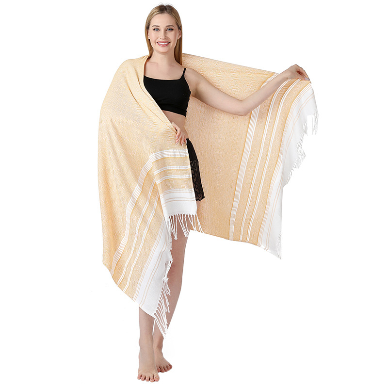 K619 Large size Turkish beach towel cotton boutique shawl bath towel