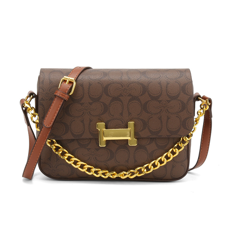 A new fashionable and versatile crossbody bag for women with printed single-shoulder small square bags 2025s hot