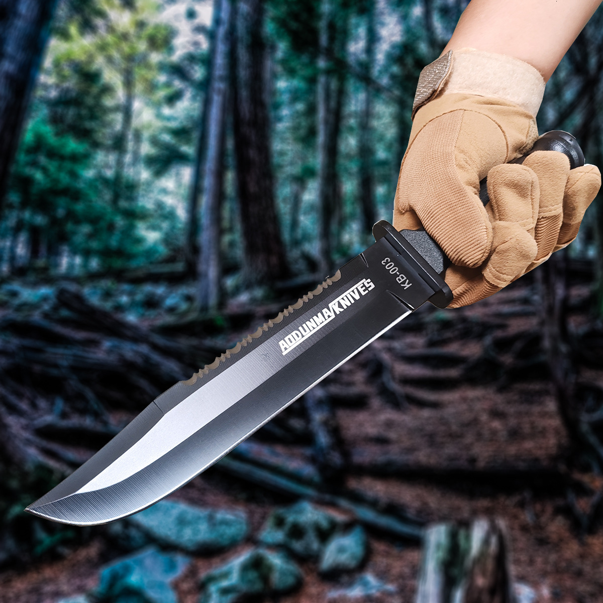 Portable Outdoor Survival Knife for Camping & Cutting - Multi-Purpose Tactical Tool