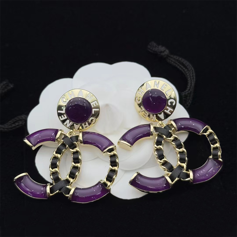 Female designer earrings classic brand CC earrings charming stainless steel jewelry earrings fashionable 925 silver earrings