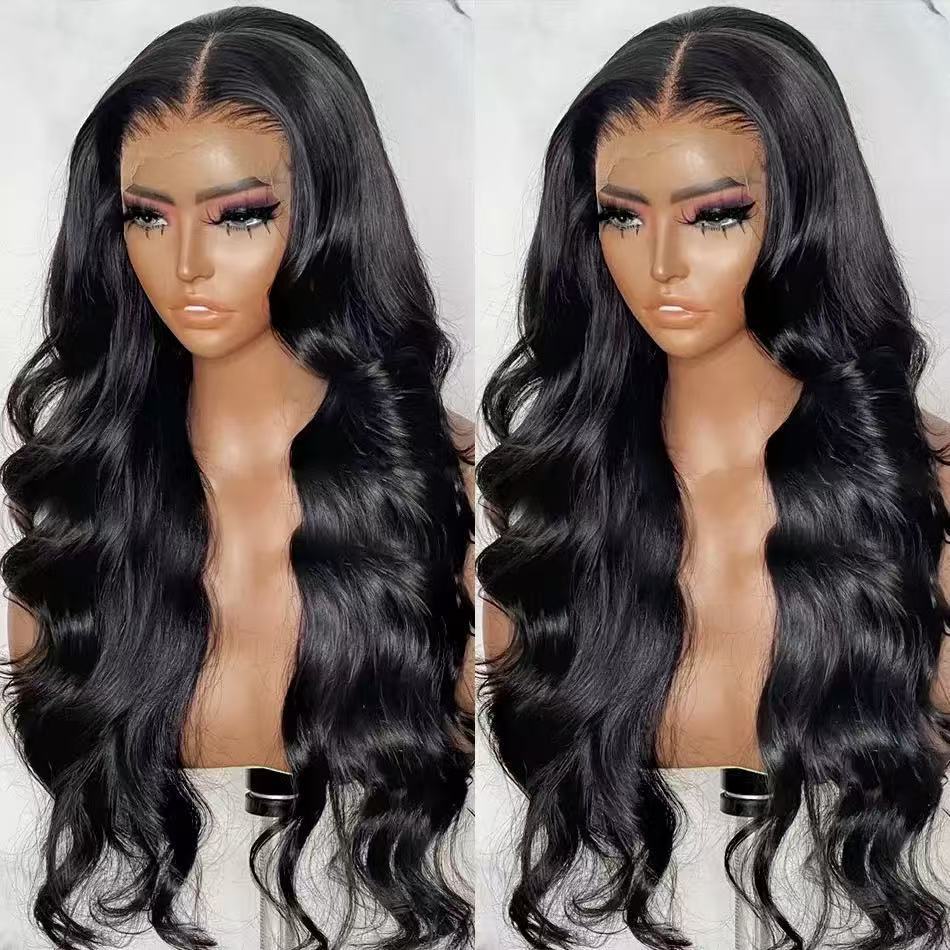 burgundy Fashionable wig hot selling front lace 13 * 4 large wave long curly hair full head cover