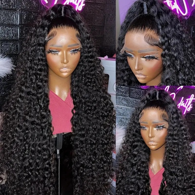 lace Fashionable 13 * 4 wig hot selling small rolled tube explosive head long rolled hair cover