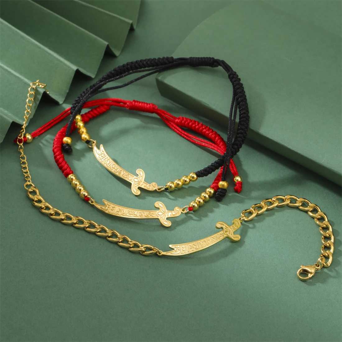 EUEAVAN Imam Ali Zfiqar Sword Bracelet Stainless Steel Islamic Arabic Calligraphy Bracelets Wen Men Religious Amet Jewelry X250504