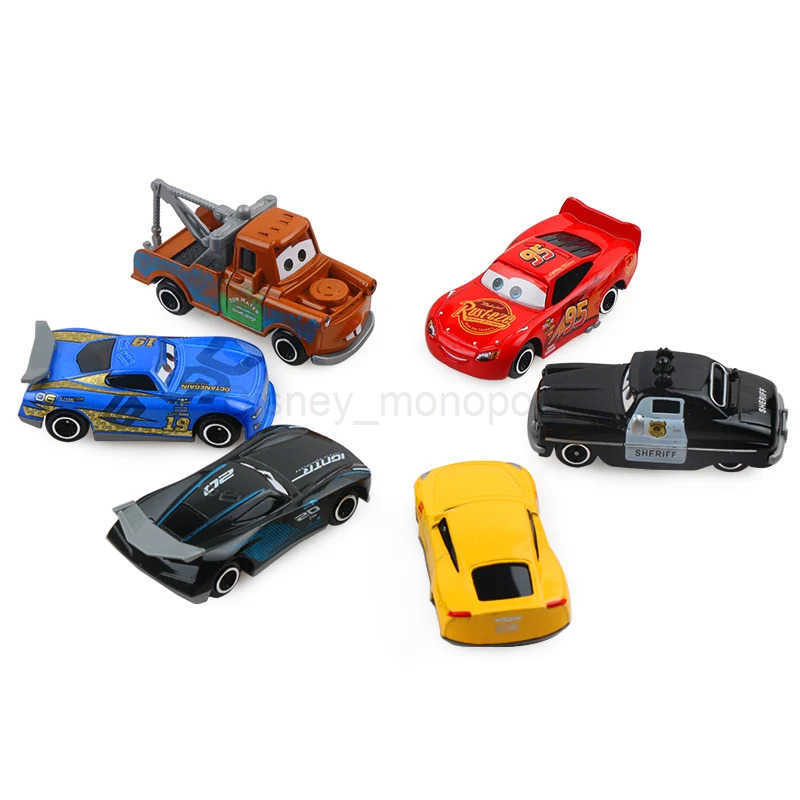 Disney 7pcs Disney Pixar Cars 3 Toy Figures Lightning McQueen Jackson 1 55 Diecast Metal Car Model Box set Car Toys Kids Christmas gift Z250504