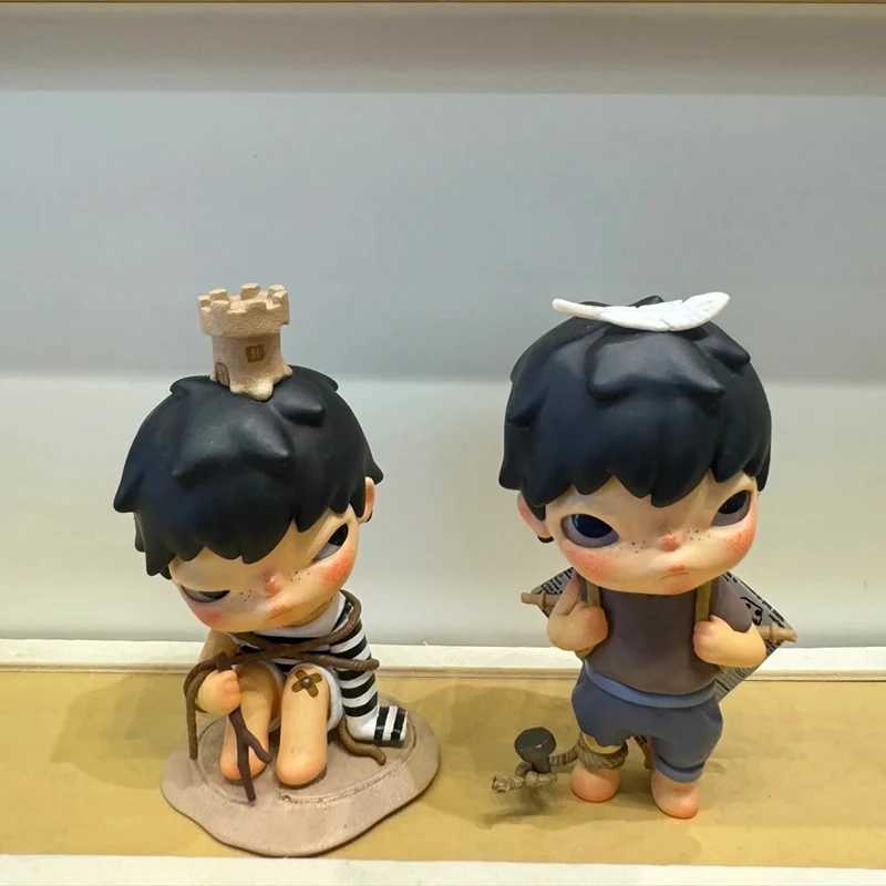 Authentic 16cm Hirono Shelter Series Blind Box Action Chart Trend Chart Family Mystery Box Doll Series Kaii Christmas Gift Z250504
