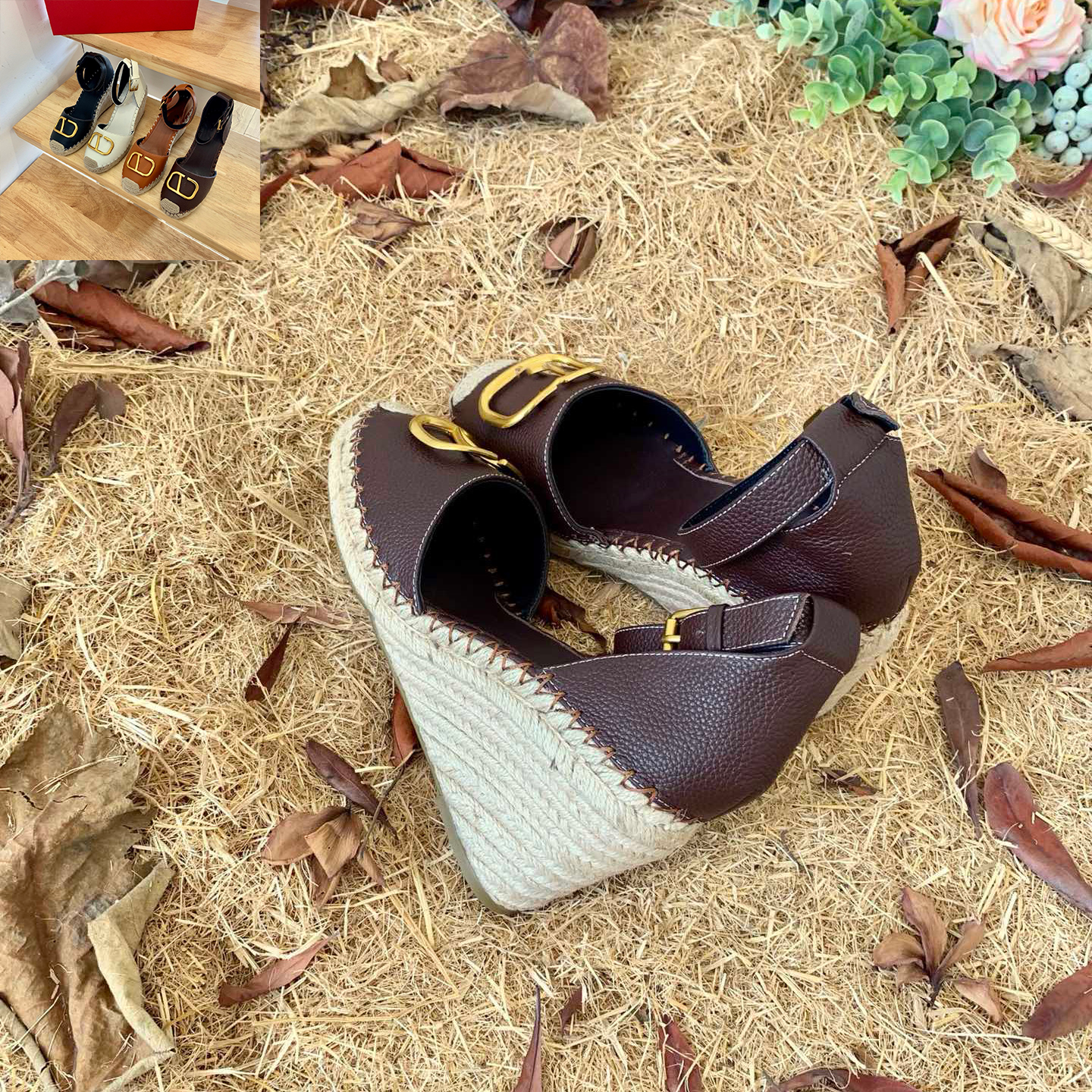 2025 High Quality brand Designer Sandals Luxury Women straw braiding Espadrilles Sandals Platform shoes wedge heels Comfortable Round Toe Casual Shoes fisherman