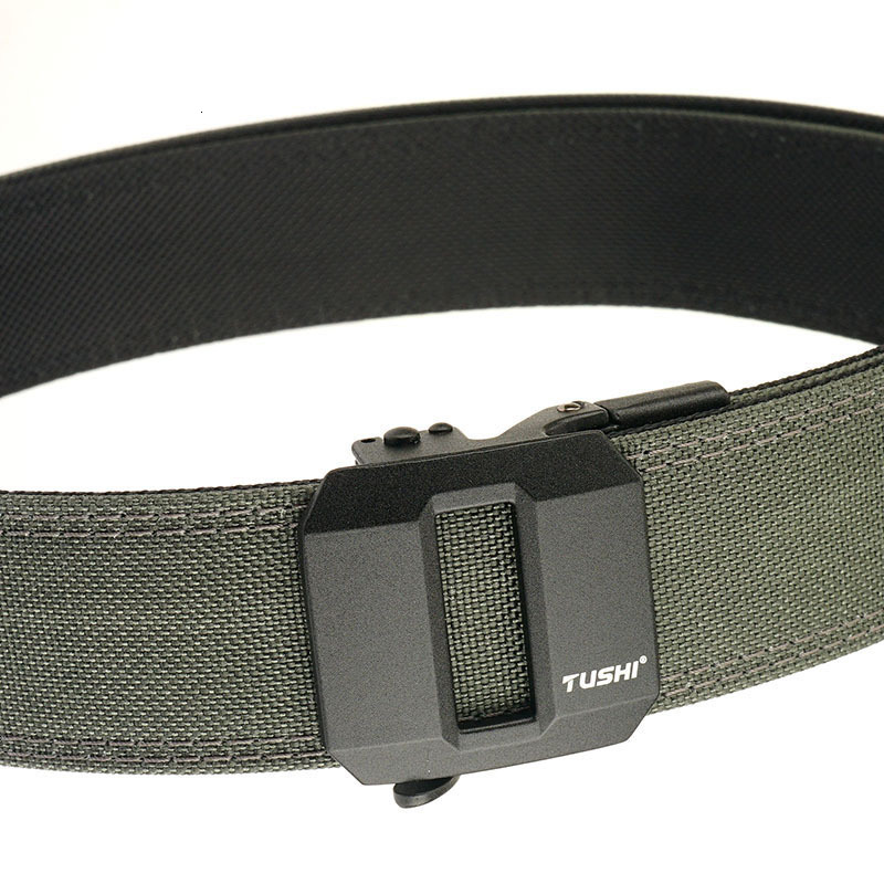 Hard for Men Gun Belt EDC Metal Automatic Buckle IPSC Nylon Outdoor Sports Girdle Male Military Belt 241128