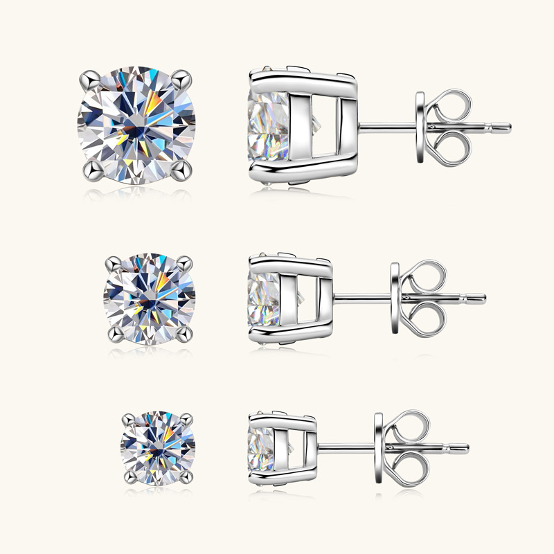 luxury jewelry earings designer earring woman moissanite earrings Diamond Simple Fashion Jewelry Round Cut Gemstones Party High Quality Eternity Class