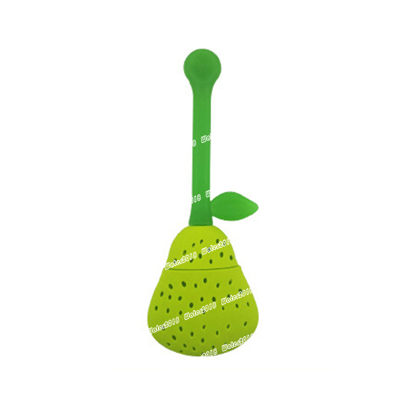Pear Tea Infuser Silicone Ball Leaf Tea Strainer Brewing Device Herbal Spice Filter 14*5CM