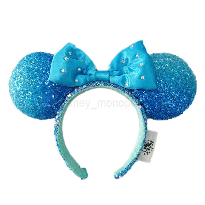 Disney Mickey Mouse Ear Headband For Women Disneyland Mickey Ears Plush Sequin Birthday Gift Party Cosplay Girls Accessories Toy Z250504