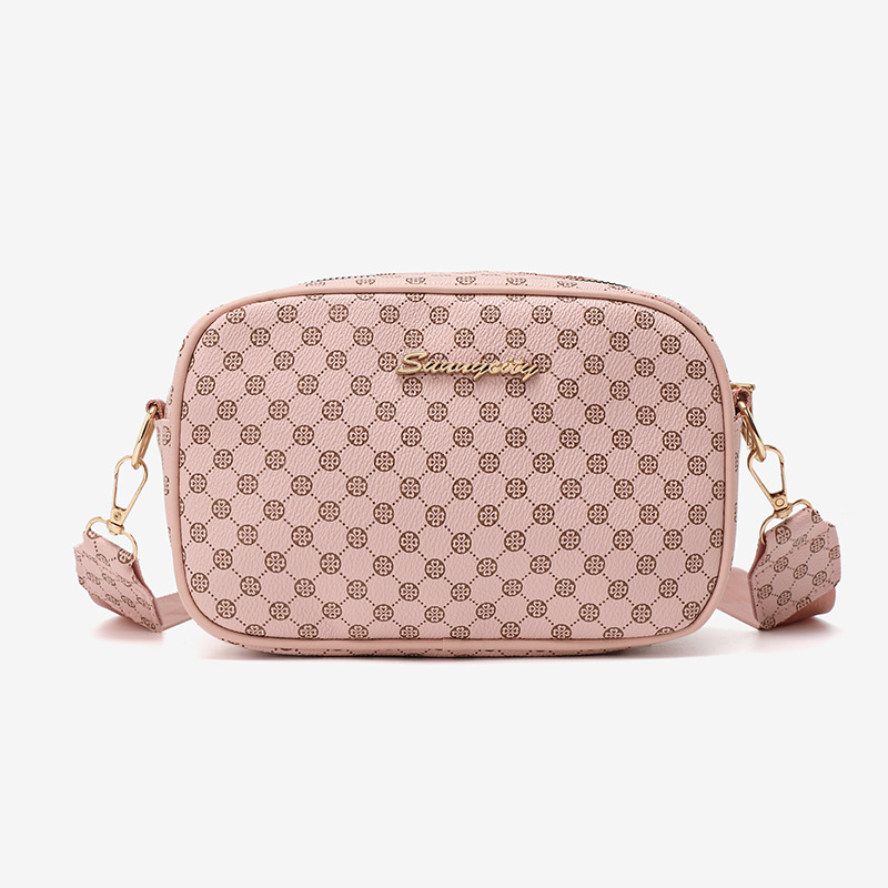 Hot retro diamond-shaped polka dot printed small square bag paired with a mini coin purse for a fashionable crossbody single-shoulder women's bag