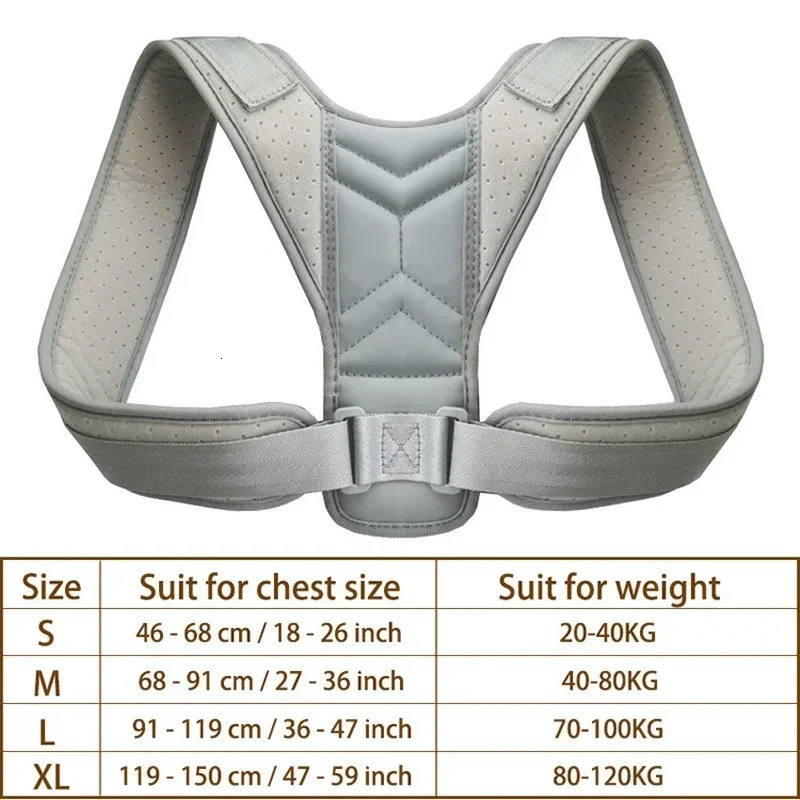 Back shoulders posters braces adjustable straps clamped spinal support body reshaping home office sports upper neck support 250427