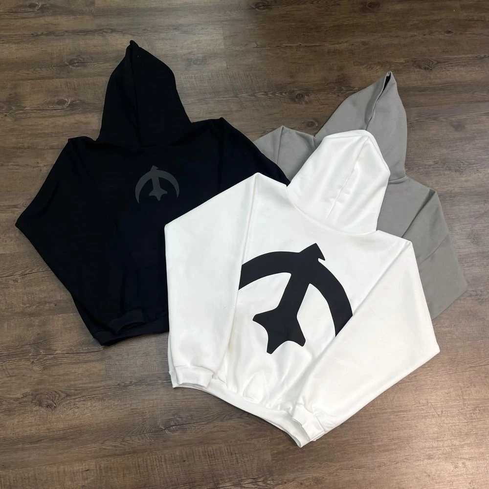 Yao888 HipHop Oversize Pullover West Men Tops Sweatshirt Streetwear Fashion High Quality 1 1 Baggy Hoodies For Men Unisex X250504
