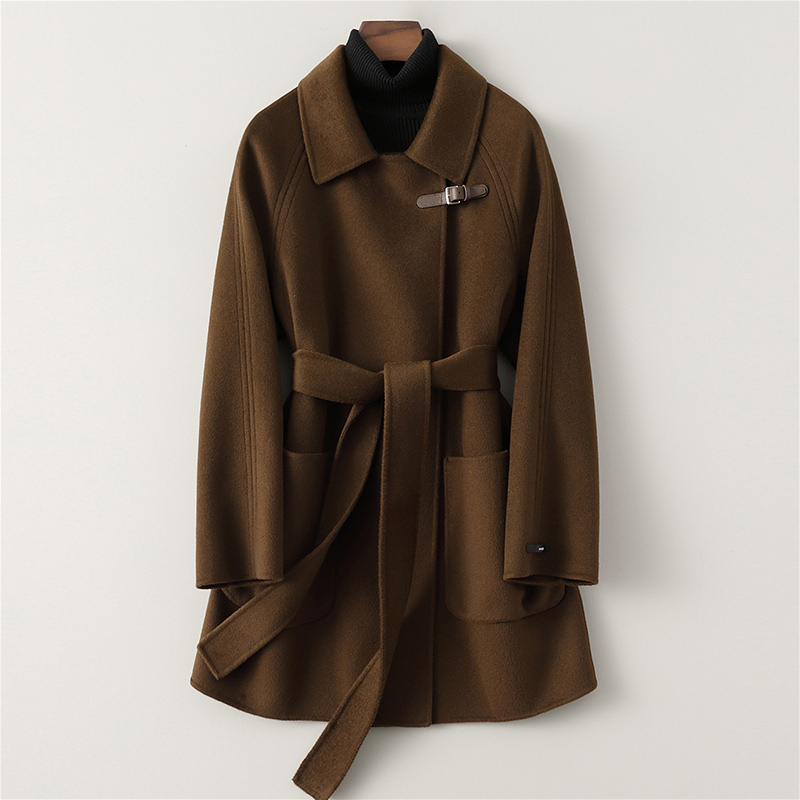 D3356 Autumn and winter new double-faced wool coat for women short style high-end