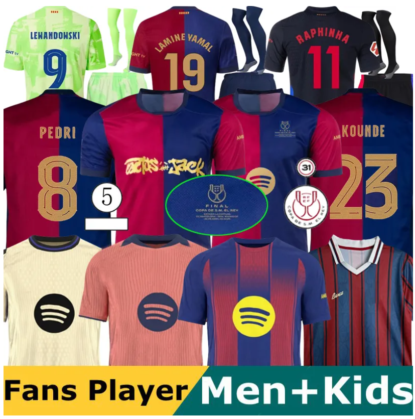 24 25 26 LAMINE YAMAL soccer jersey GAVI OLMO football kits 2024 2025 2026 barcalonaS football shirt men kit youth kids sets Uniform