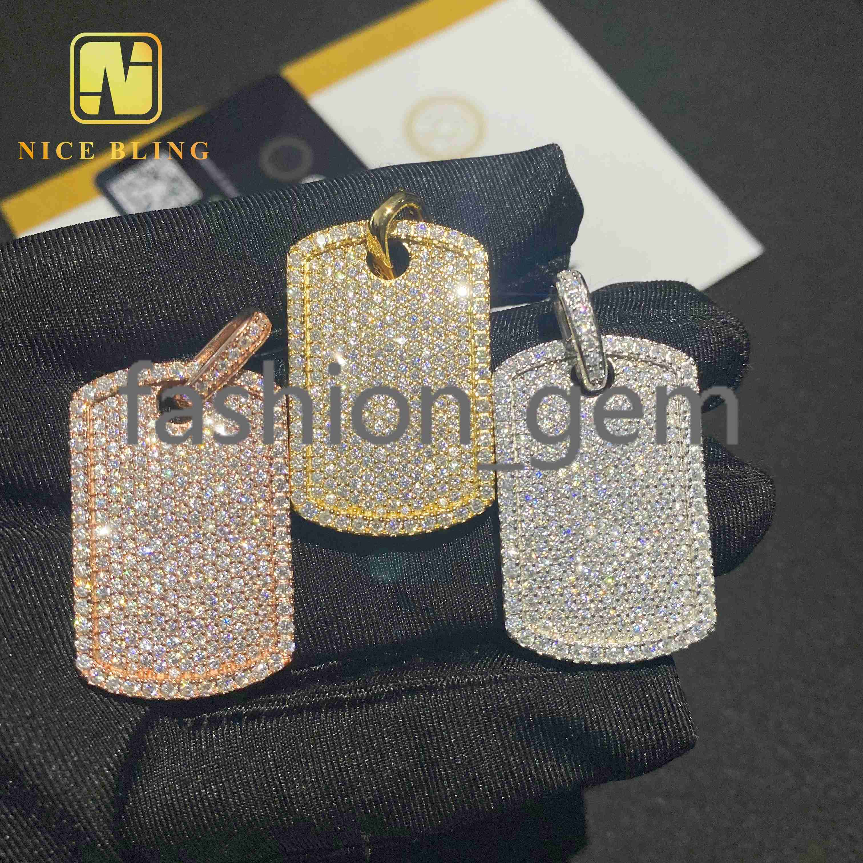 Ready to Ship Custom Hip Hop Moissanite Jewelry Pendant 925 Sterling Silver Iced Out VVS Moissanite Diamond Pendant
