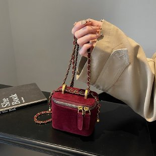 Designer Ladies Bag Niche Ins Mini Winter New Fashionable Matte Box Trendy Chain Shoulder Crossbody Bag Mini Handbag